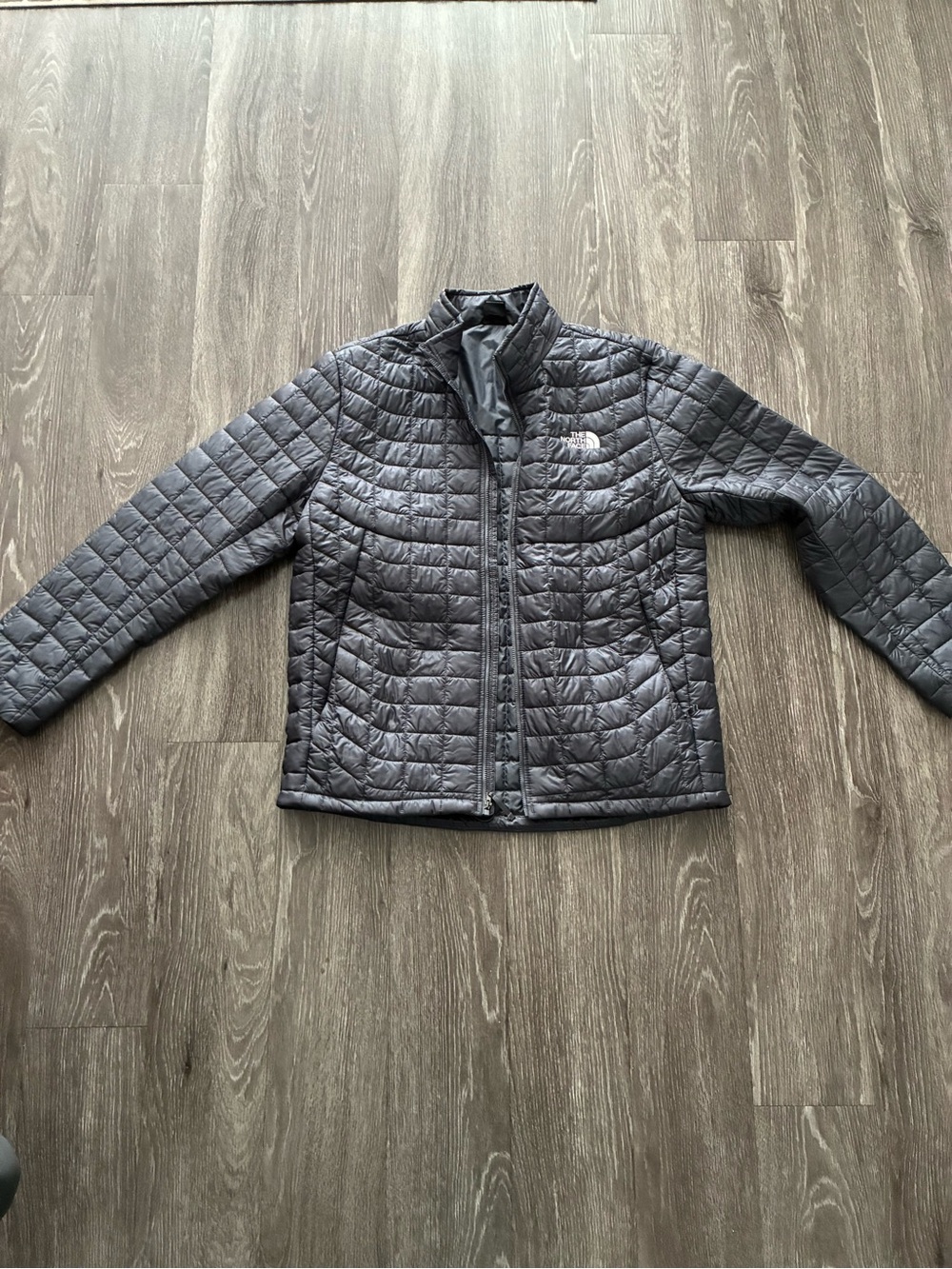 The North Face Men's Quilted Puffer Jacket - Charcoal Gray